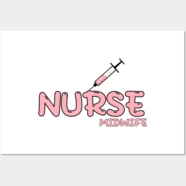 Nurse Midwife Red Wall Art by MedicineIsHard